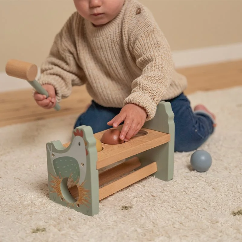 0025475 little dutch pounding bench with rolling balls little farm little farm 4