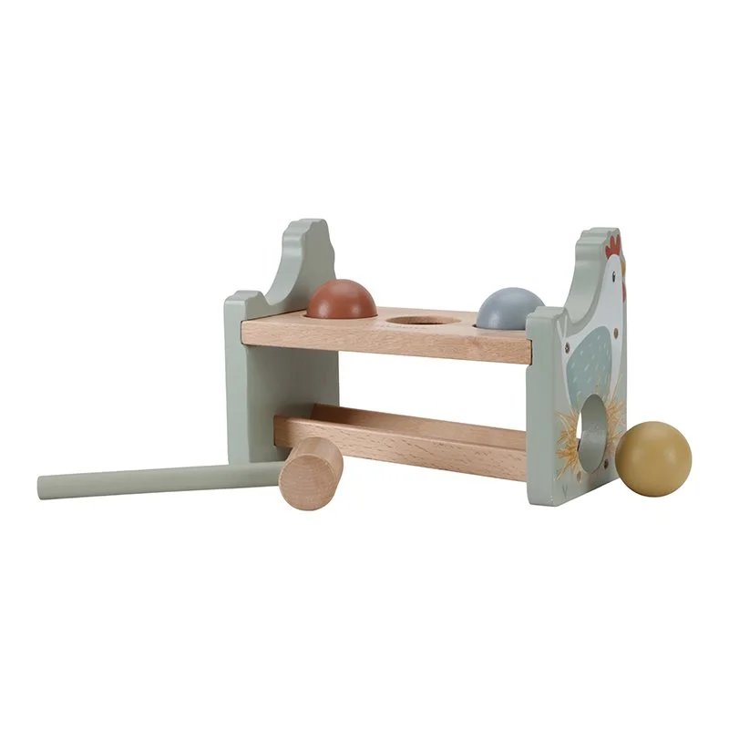 0025477 little dutch pounding bench with rolling balls little farm little farm 6