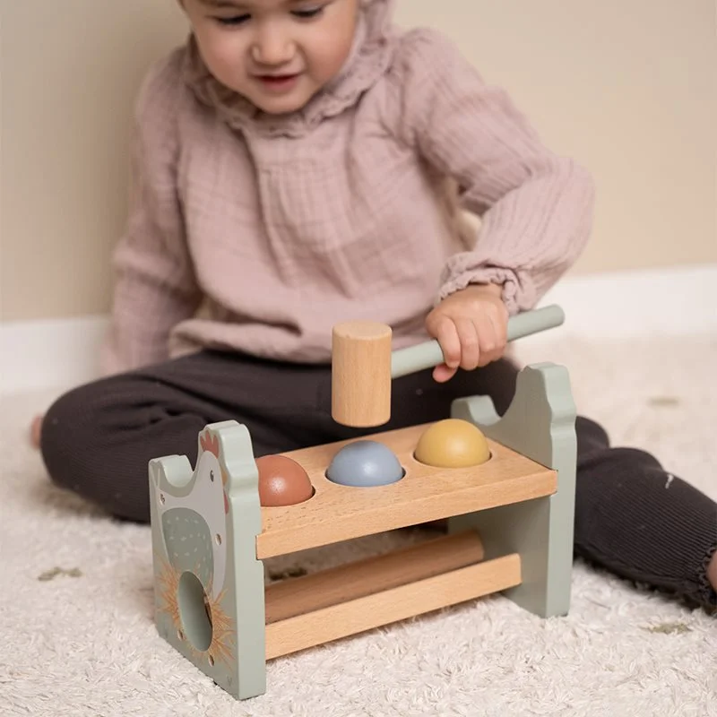 0025478 little dutch pounding bench with rolling balls little farm little farm 1