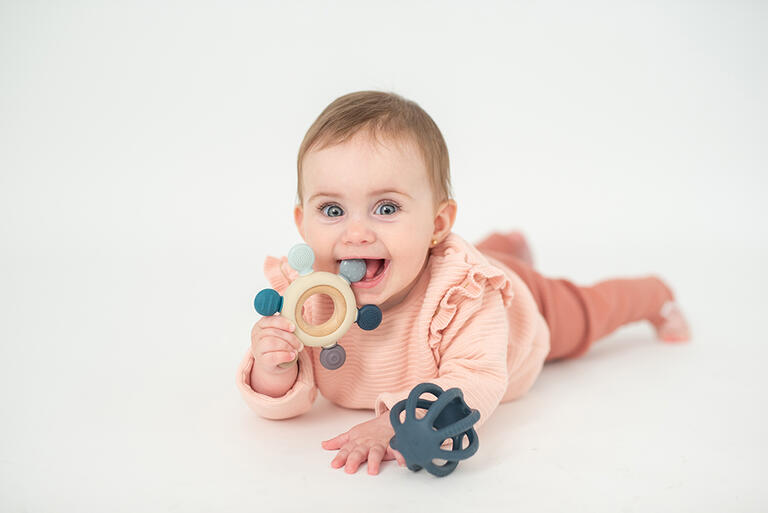 Conjunto de 2 mordedores sensoriais azuis Olmitos 5 Conjunto de 2 mordedores sensoriais azuis Olmitos 5