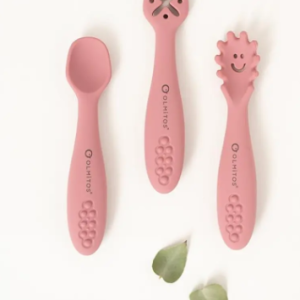 Set 3 talheres de aprendizagem rosa olmitos