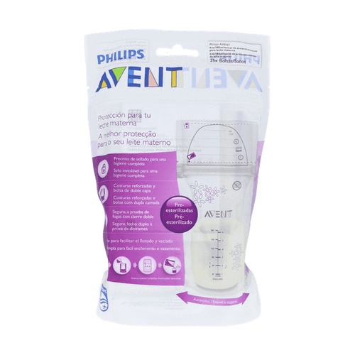 Bolsas armazenamento leite 180ml Philips Avent