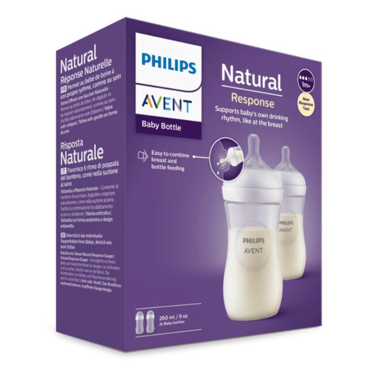 philips avent natural response biberao neutro duo 1m 2x260ml