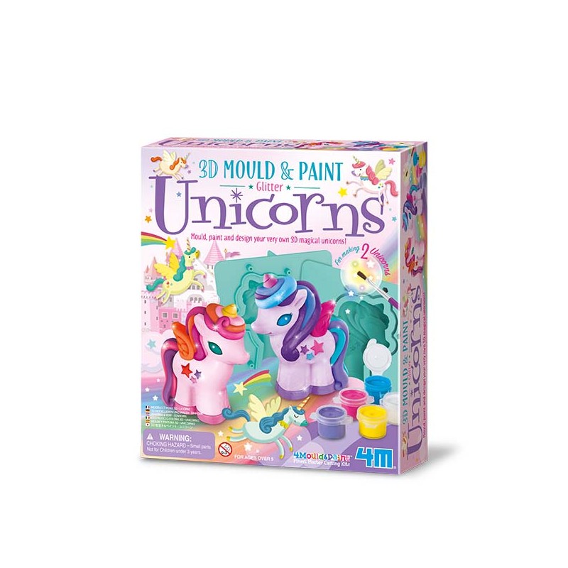 3d mould paint glitter unicorns