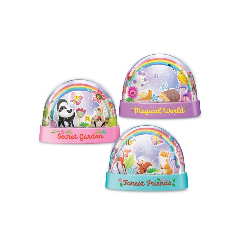 kidzmaker glitter rainbow snow domes 1