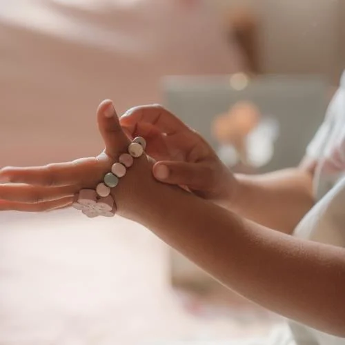 0034275 houten juwelensetje bloemen