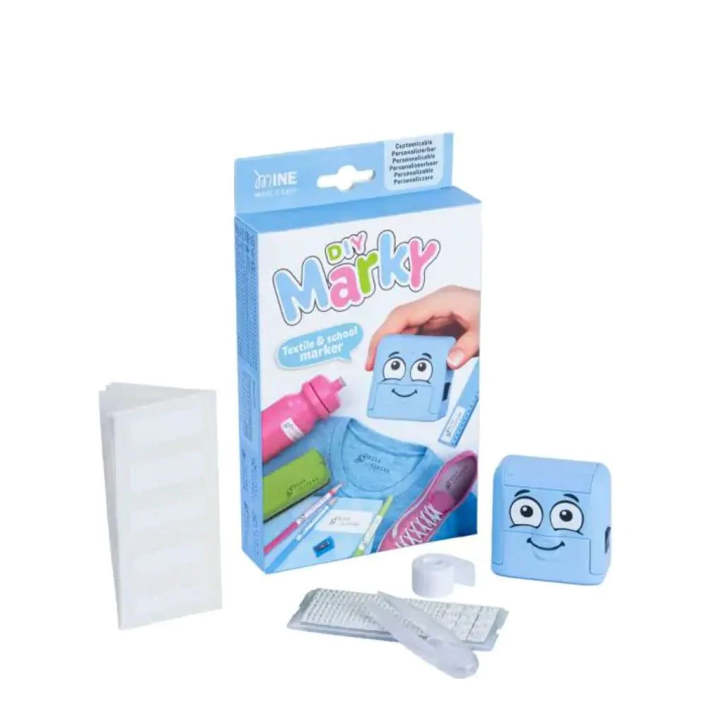 colop diy marky stamp textile school marker packaging labels tweezers letter set tape 02c blue