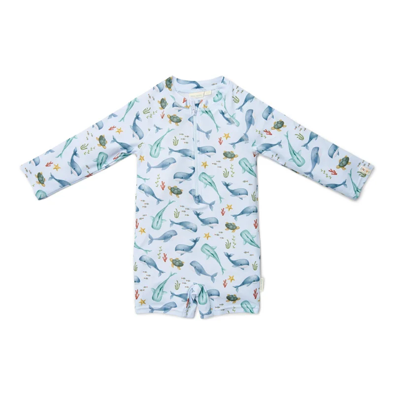 swimsuit long sleeves ocean sea life multi colour CL25038101 CL25038102 CL25038103 CL25038104 product 1