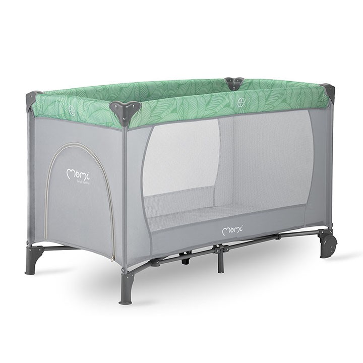 momi belove travel cot green