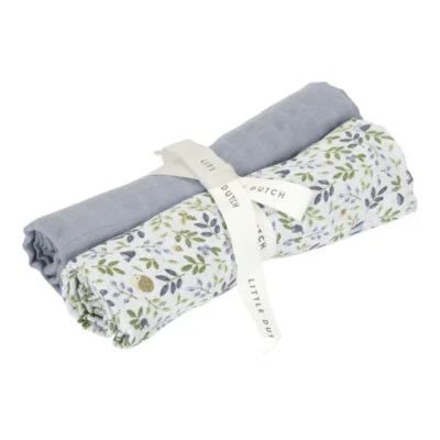 TE51844030 Swaddles muslin 70 x 70 cm Forest Friends Forest Adventure Pure Denim Blue 1 400x400 1