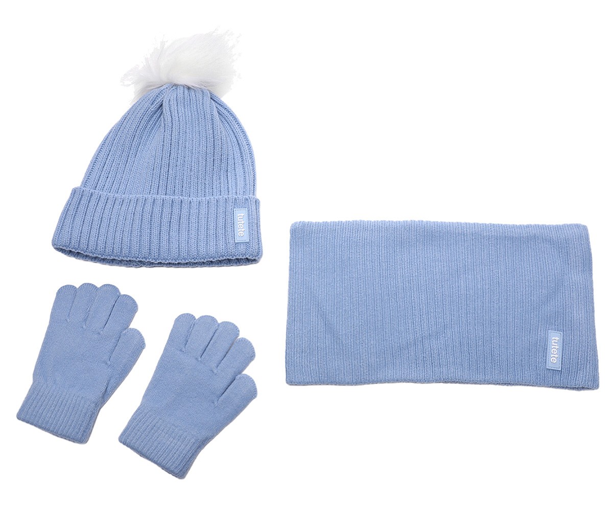 Conjunto de chapéu, luvas de inverno + gola de pescoço City cars Tutete - Image 1