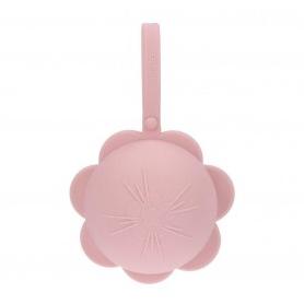 8434149949500 Tutete Pink Flower Silicone Pacifier Holder