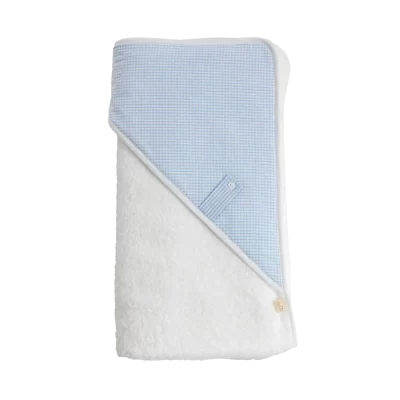 Toalha de banho vichy azul Baby Gi