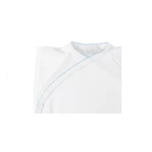 Body trespasse branco detalhe azul 1 mês Baby Gi