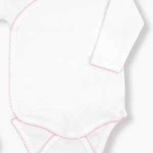 Body trespasse branco com detalhe rosa 0 meses Baby Gi