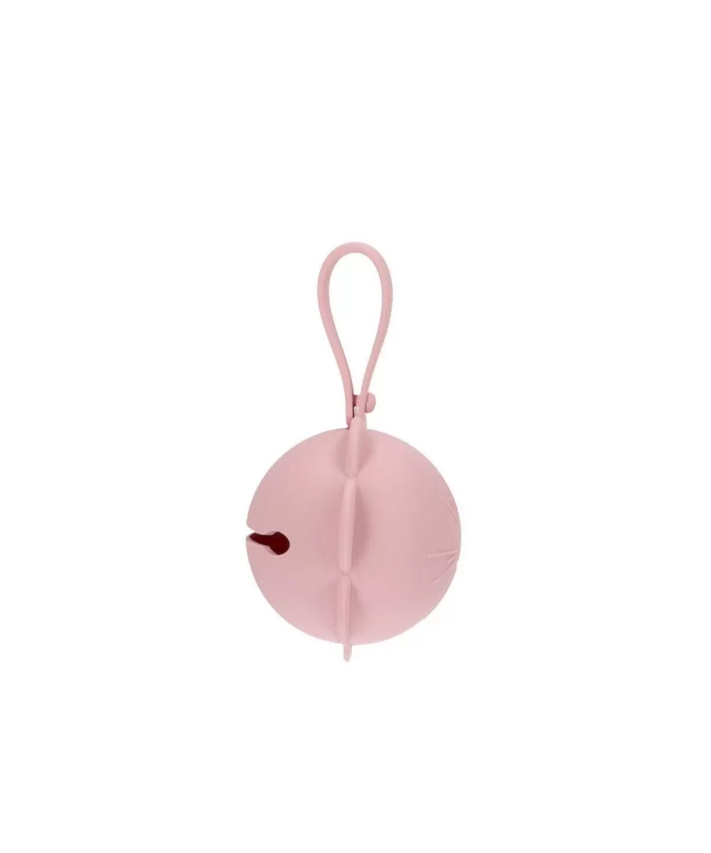 porta chupete silicona flor rosa