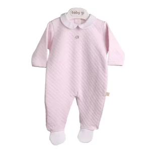 Babygrow laminado Jacquard rosa 1 mês Baby Gi