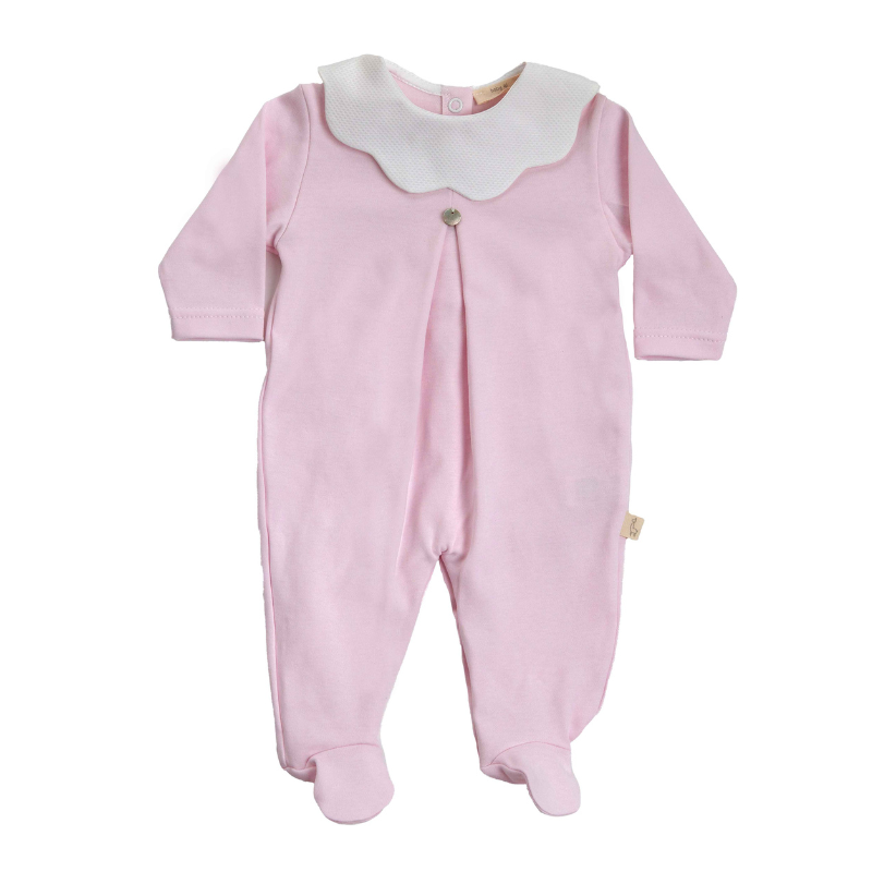 babygrow algodao piquet rosa baby gi 1