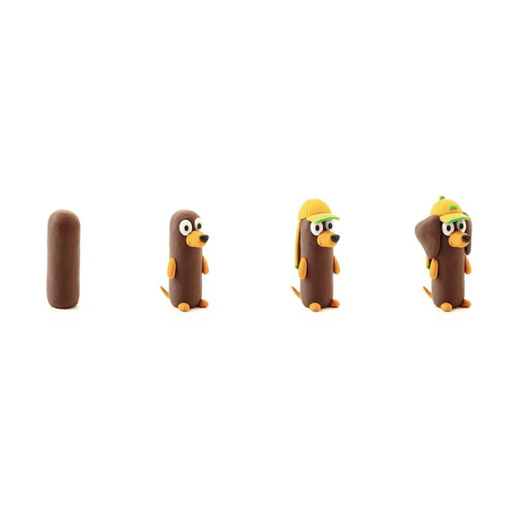 hey clay bluey single character snickers by hey clay the playful collective