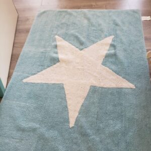 Tapete Estela celeste Ara têxtil 120x160