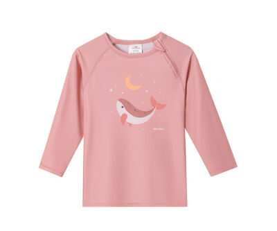 Camiseta de proteção solar de manga comprida Whale Pink Monneka