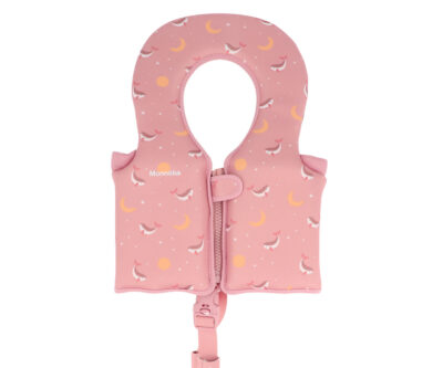 Colete flutuador Whale Pink Monnëka 1 a 2 anos