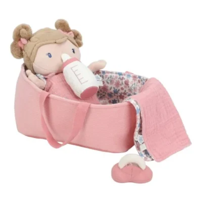 Boneca bebé Rosa com alcofa Nova Little Dutch