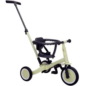 Triciclo 4 em 1 com guiador parental verde Top Mark