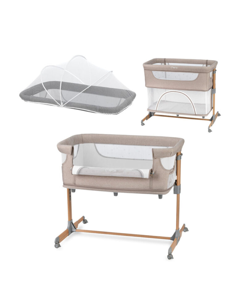 momi smart bed bedside cot 4in1 beige 10