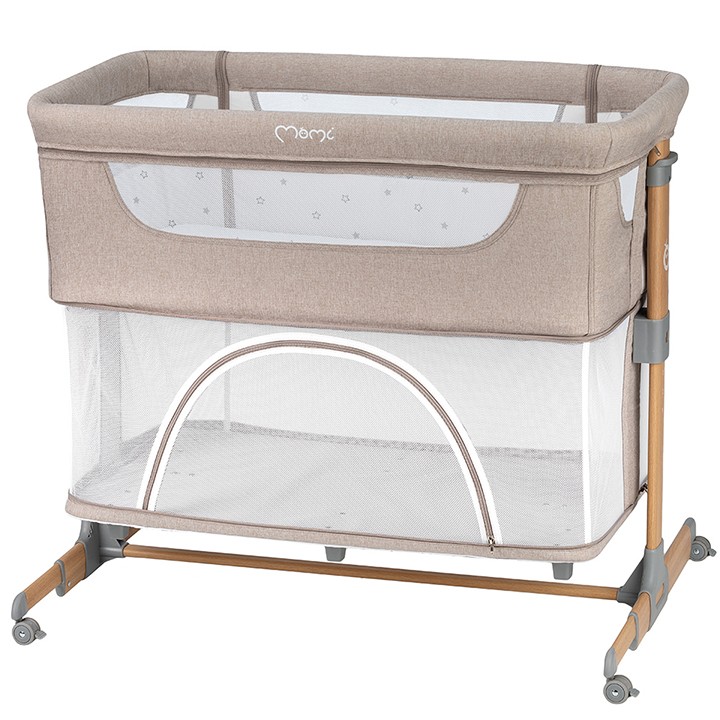 momi-smart-bed-bedside-cot-4in1-beige (2) momi smart bed bedside cot 4in1 beige 2