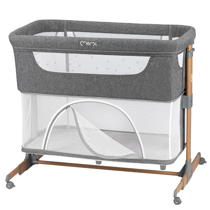 momi-smart-bed-bedside-cot-4in1-gray (1) momi smart bed bedside cot 4in1 gray 1