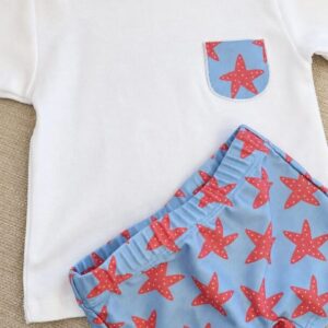 Conjunto tshirt e calção estrela 9/12 meses Mighty Love