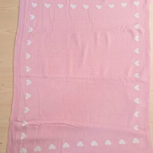 Manta rosa com corações Mighty Love