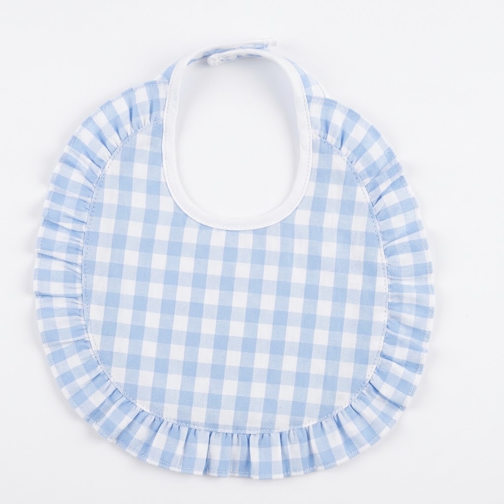 Babete azul quadriculado Mighty Love Babete azul quadriculado Mighty Love - Image 1